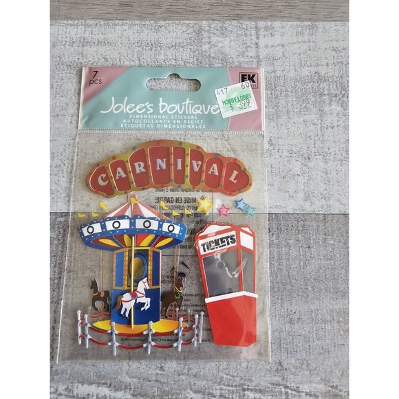 Sticker Lot Circus Carnival Balloons Scrapbooking 3D Stickers RARE Jolee's #34 - Picture 6 of 9